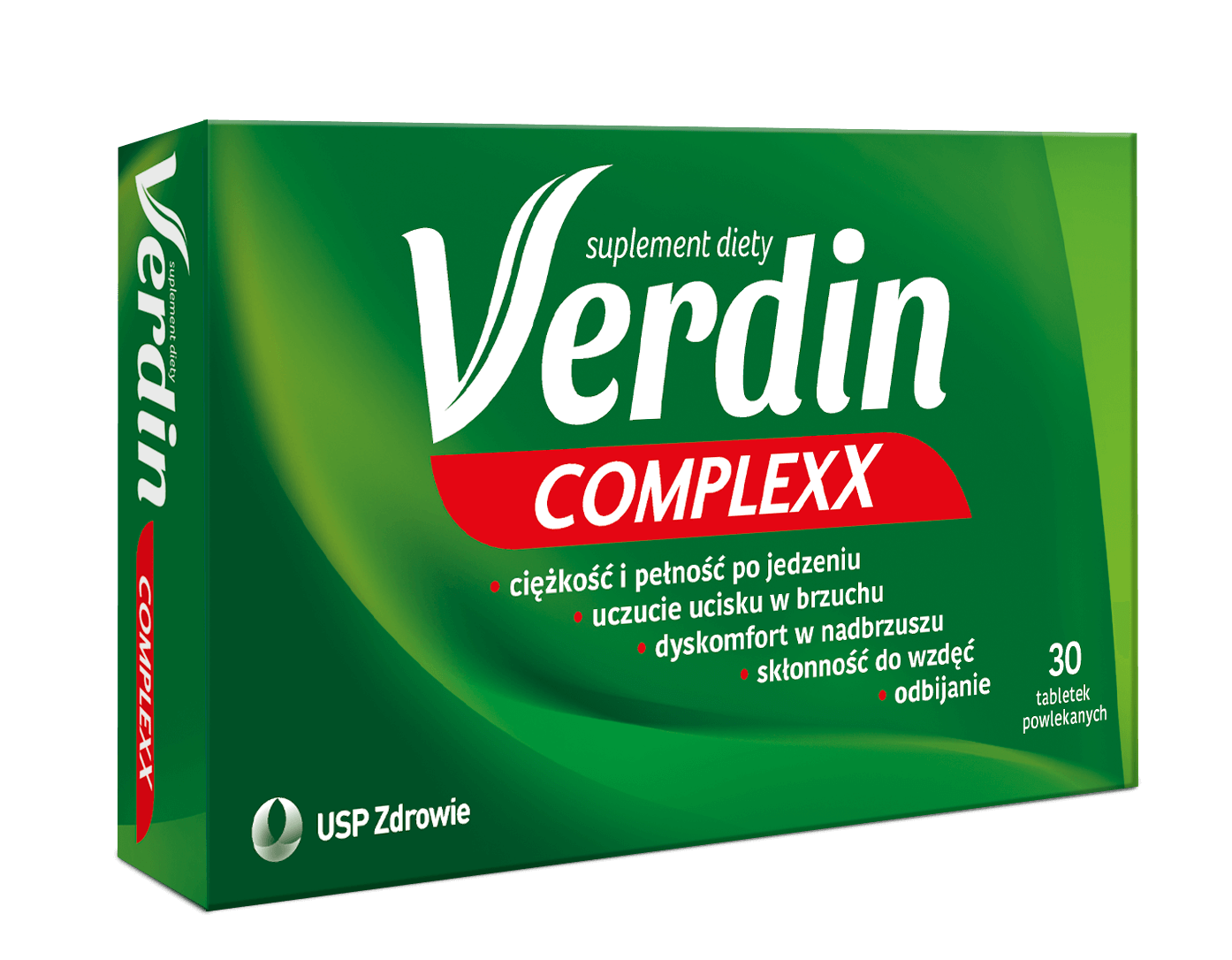 Verdin Complexx, tabletki ze składnikami na trawienie, wzdęcia, 30 szt.