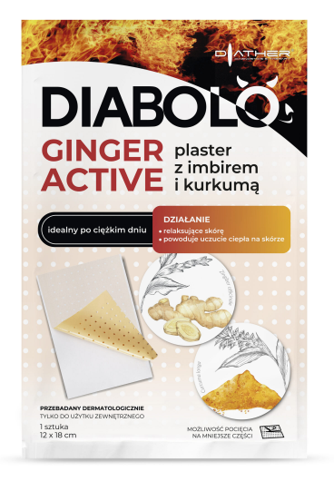 DIABOLO GINGER ACTIVE, plaster z imbirem i kurkumą 1 szt.