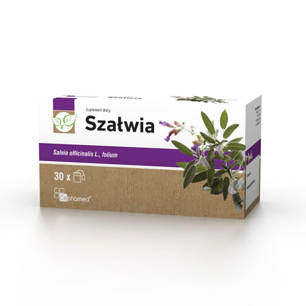 Szałwia CEPHAMED, zioła do zaparzenia w saszetkach, 30 szt.