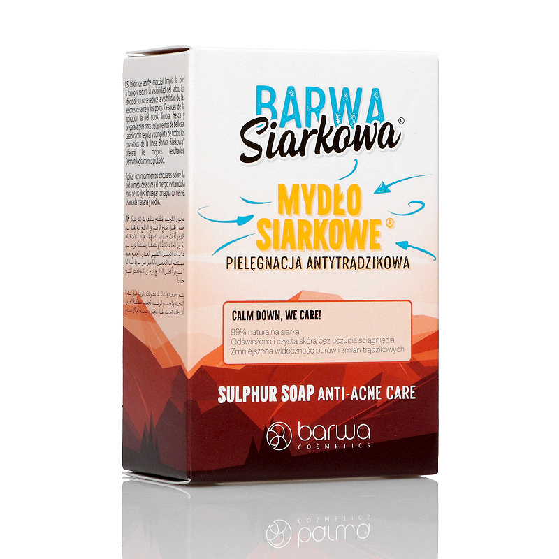 Barwa Siarkowa Specjalistyczne mydło siarkowe, mydło do cery trądzikowej, 100 g