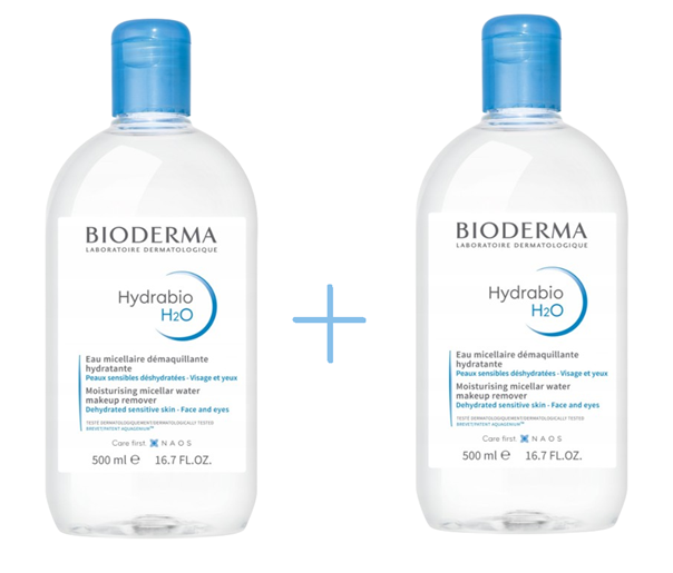 Bioderma Hydrabio H2O, płyn micelarny, 2 x 500 ml