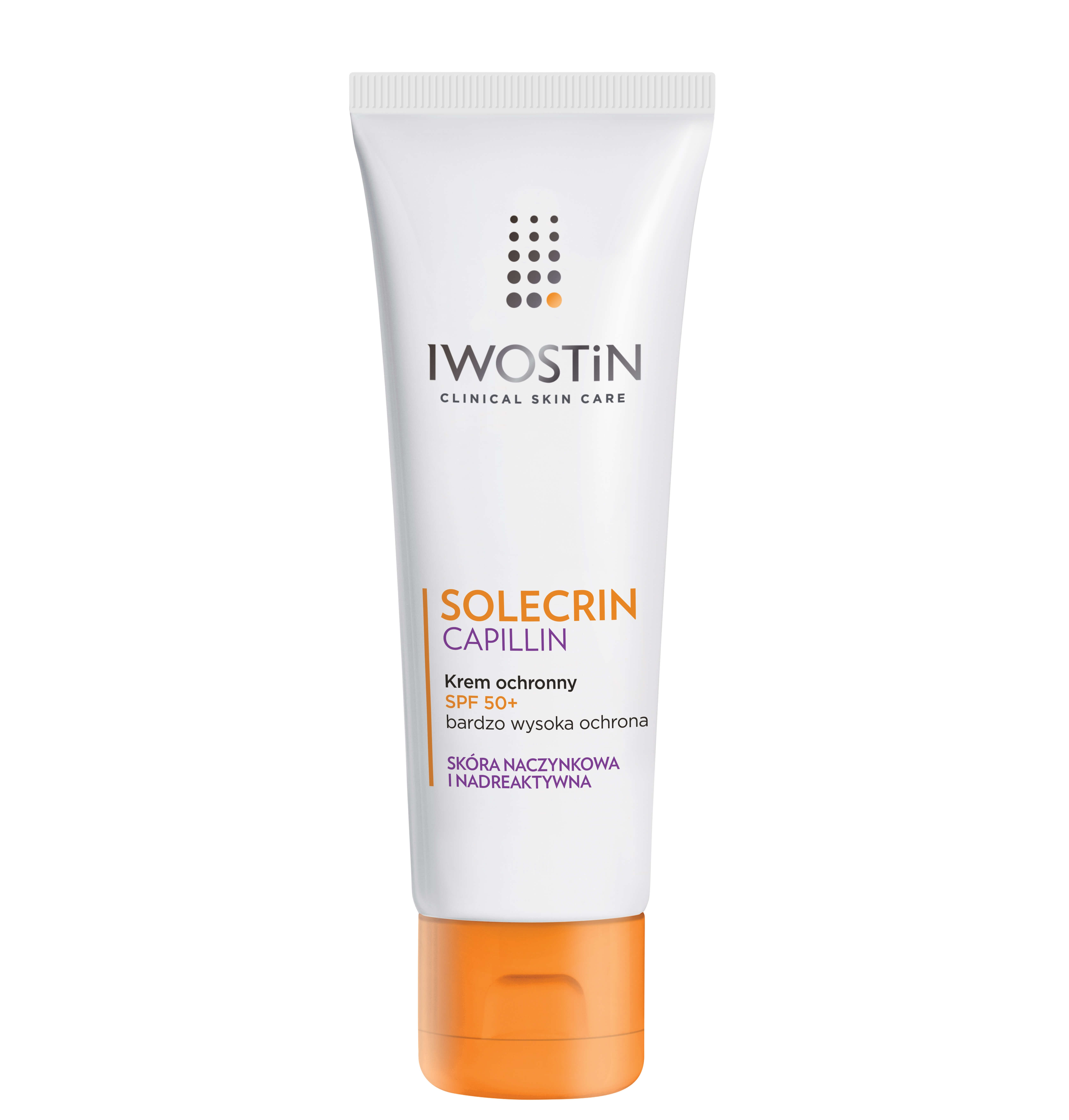 Iwostin Solecrin, krem ochronny SPF 50+ do skóry wrażliwej, normalnej, mieszanej, 50 ml