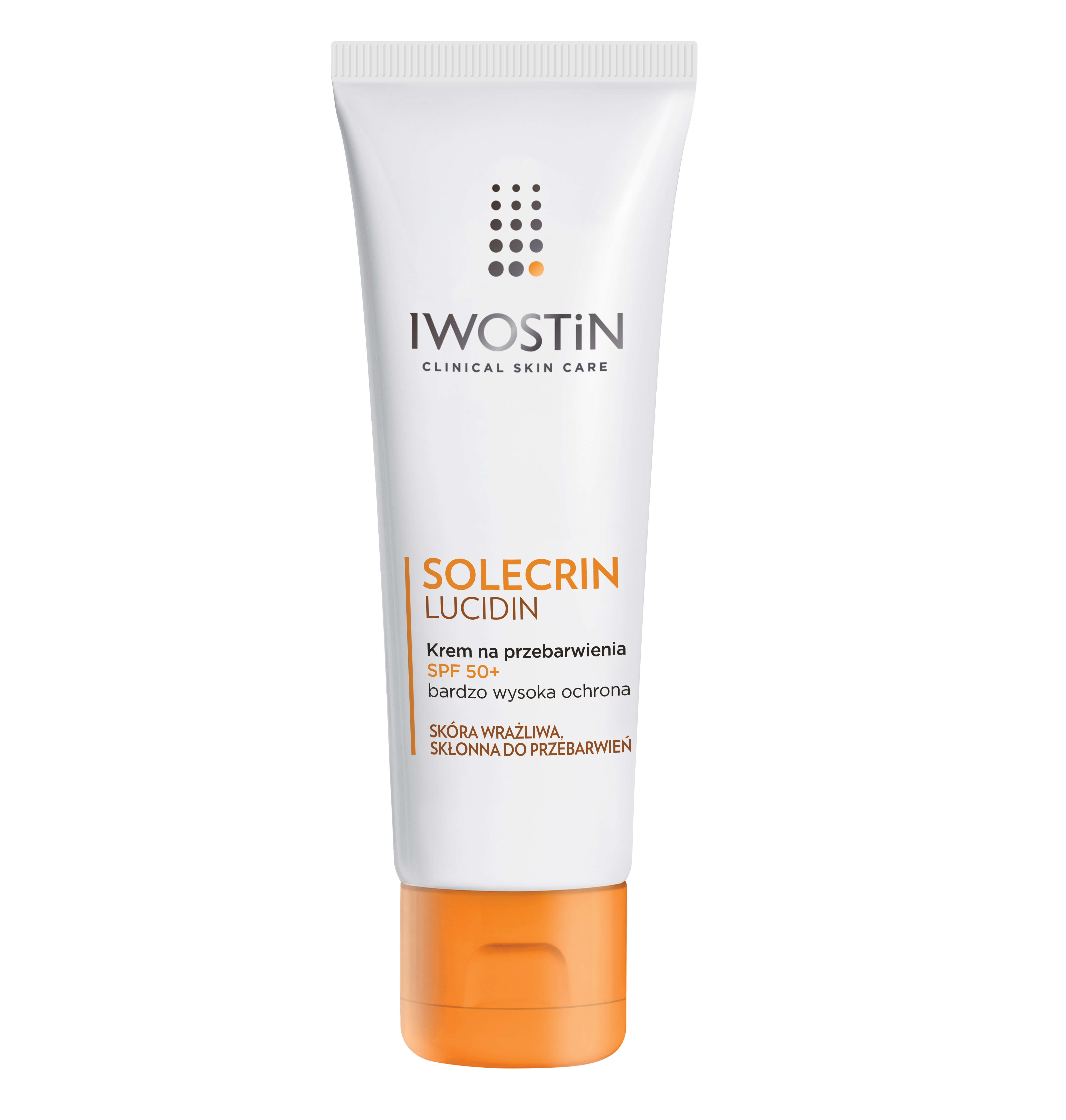 Iwostin Solecrin Lucidin, krem na przebarwienia, SPF 50+, 50 ml KRÓTKA DATA 28.02.2026