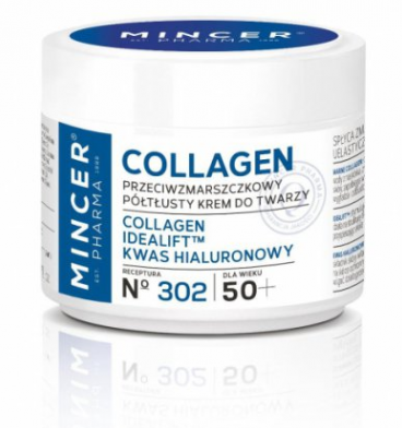 MINCER Collagen, przeciwzmarszczkowy, krem półtłusty do twarzy, 50 ml