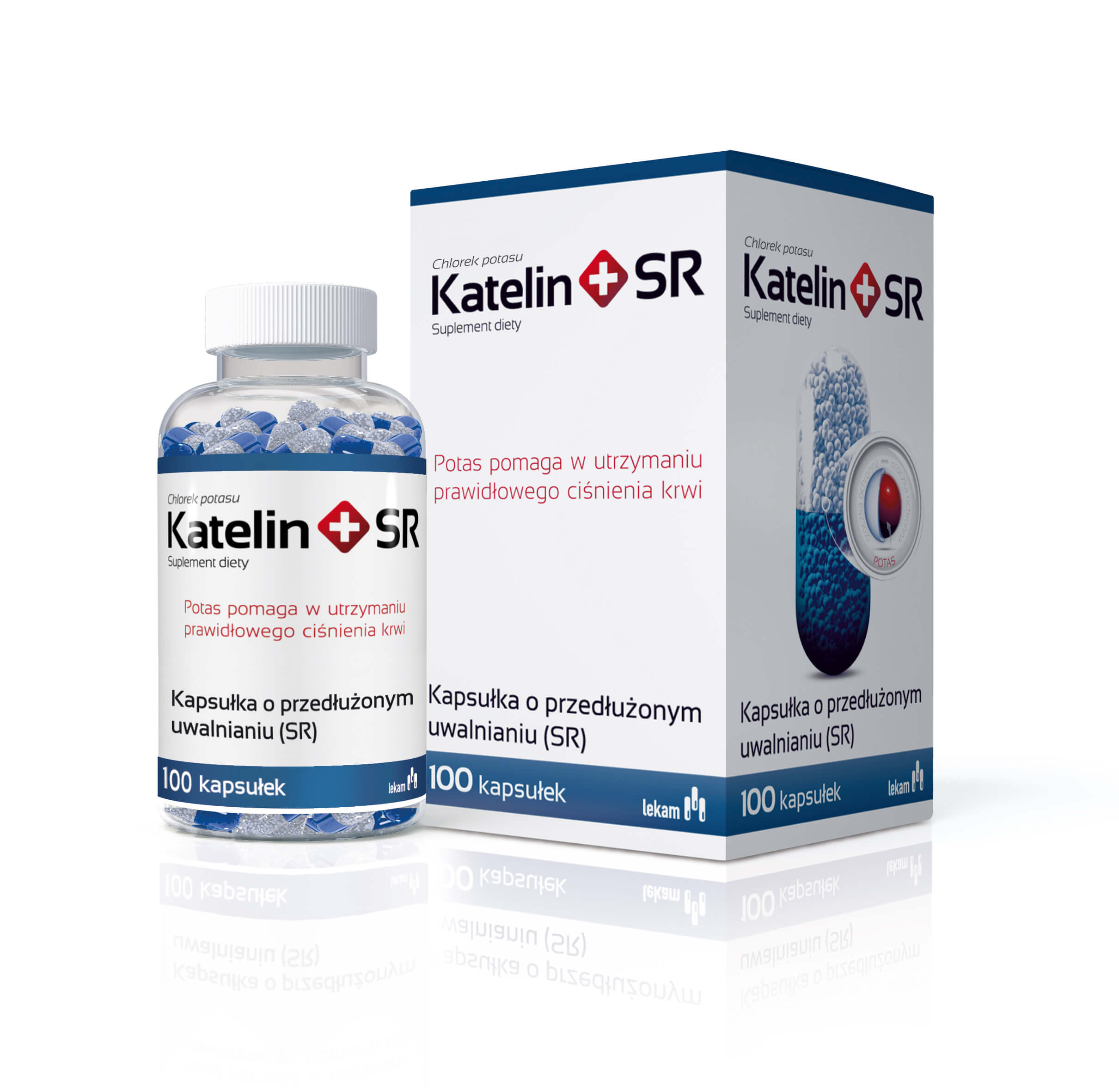 Katelin+SR, kapsułki ze składnikami uzupełniającymi dietę w potas, 100 szt.