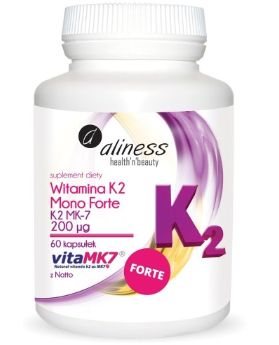 Aliness Witamina K2 Mono Forte K2 MK-7 200 µg 60 kapsułek