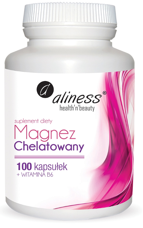 Aliness Magnez Chelatowany + Witamina B6, 100 kapsułek