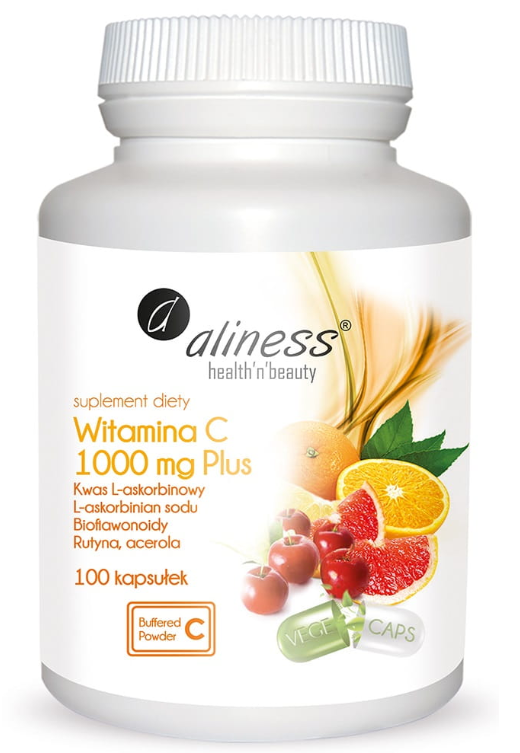 Aliness Witamina C 1000 mg Plus, 100 vege kapsułek