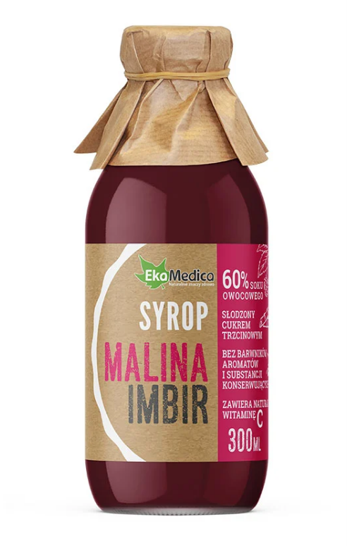 EkaMedica syrop malina imbir, 300 ml