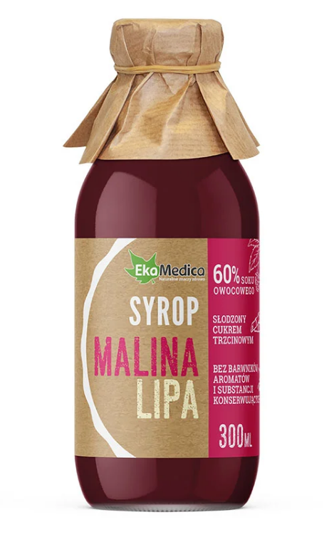 EkaMedica syrop malina lipa, 300 ml