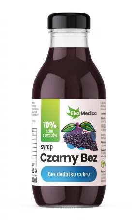 EkaMedica Syrop Czarny bez dodatku cukru, 300 ml