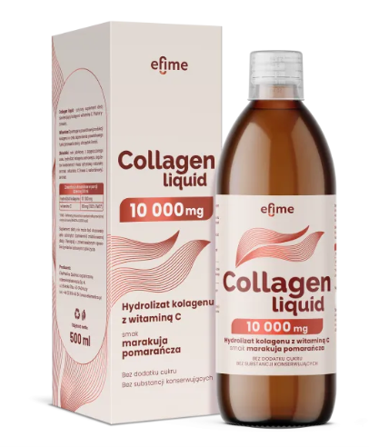 Efime Collagen Liquid 10000 mg płyn, marakuja-pomarańcza, 500 ml