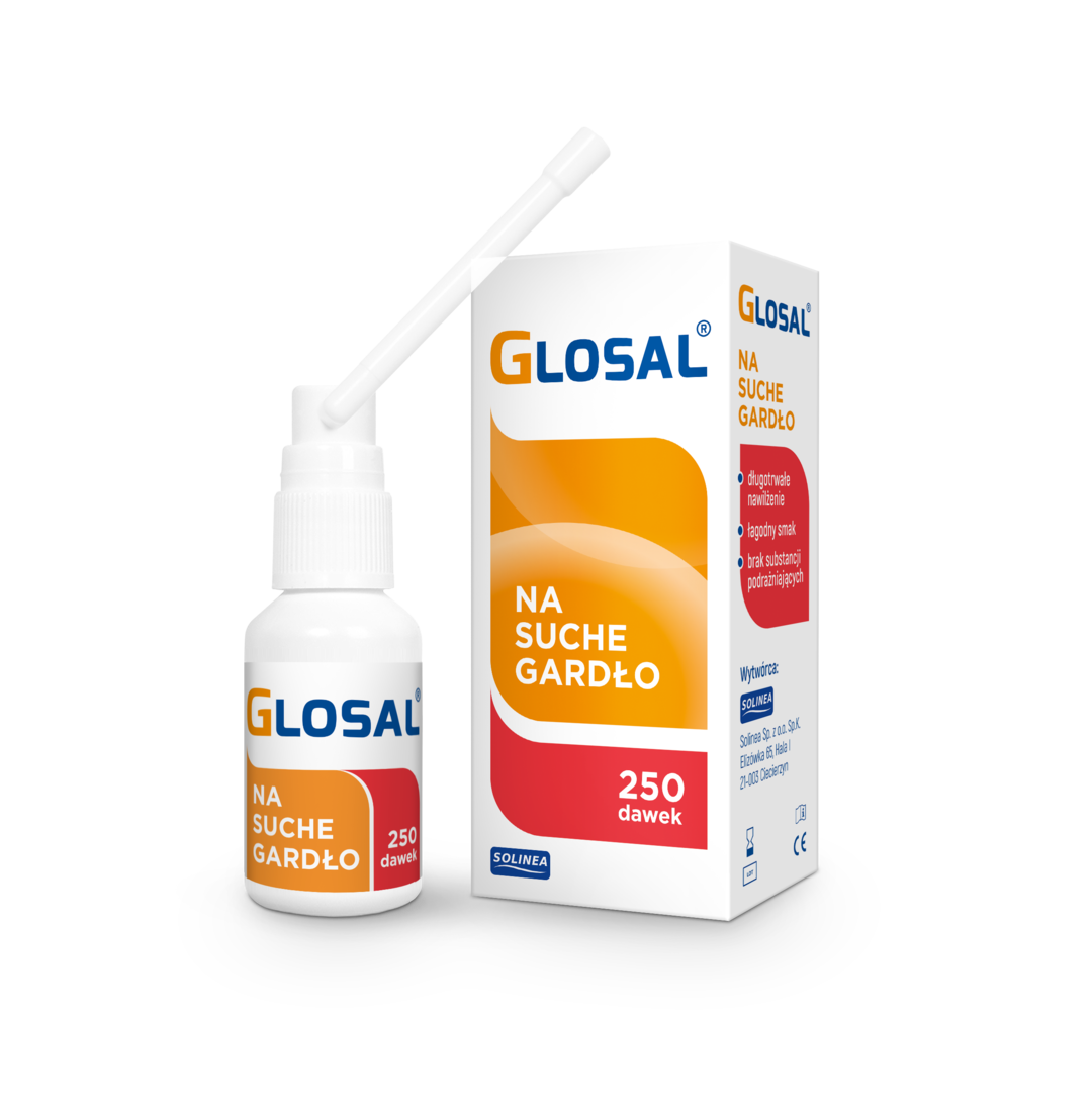 Glosal, spray na suche gardło, 25 ml (250 dawek)