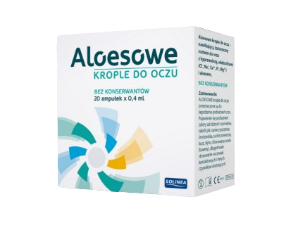 Aloesowe, krople do oczu w ampułkach, 20 szt. x 0,4 ml