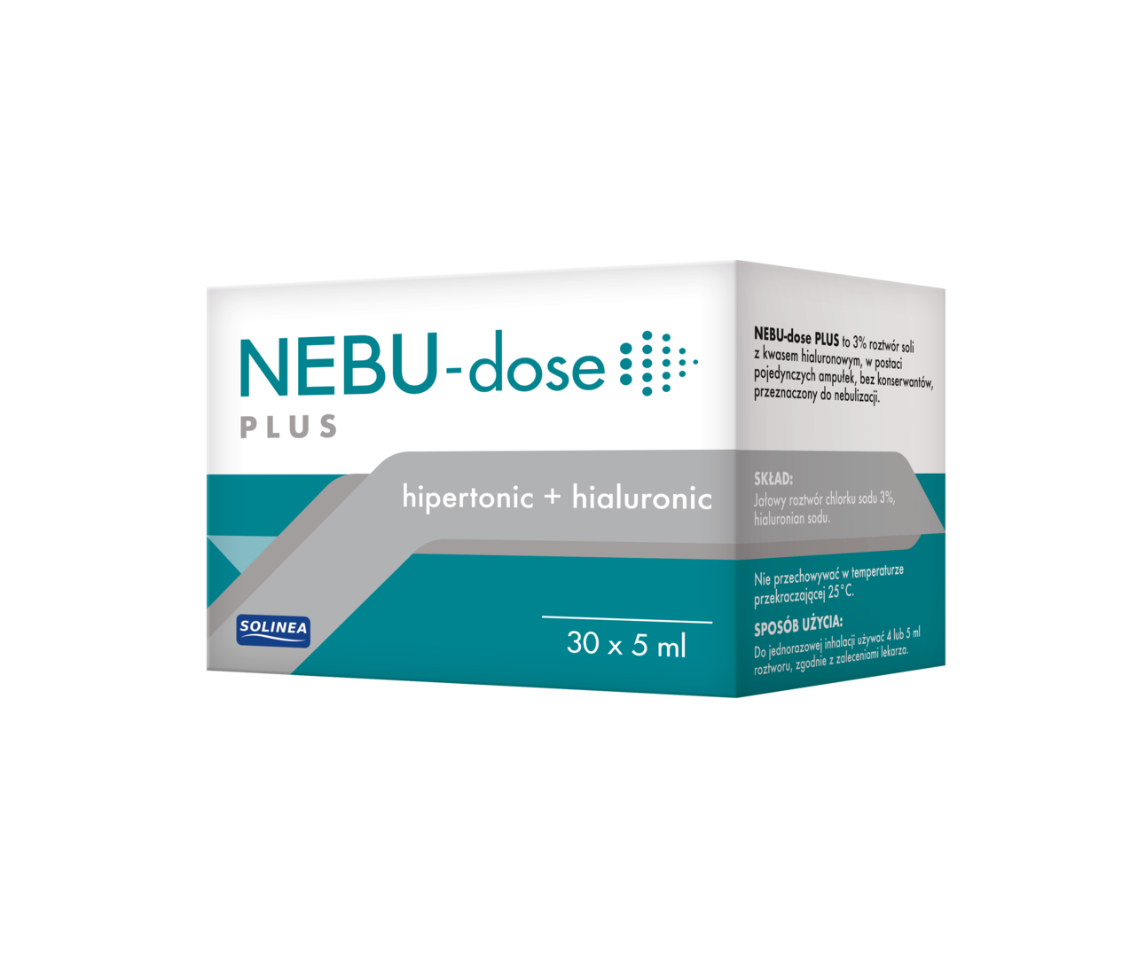 NEBU-dose PLUS roztwór do inhalacji przeznaczony do terapii inhalacyjnej, poprawiający komfort oddychania, 30 ampułek, 5 ml