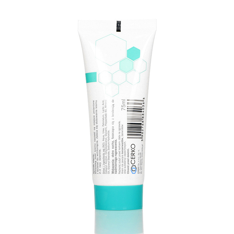 Cerkoderm 15, krem z mocznikiem do suchej skóry stóp i łokci, tuba 75 ml