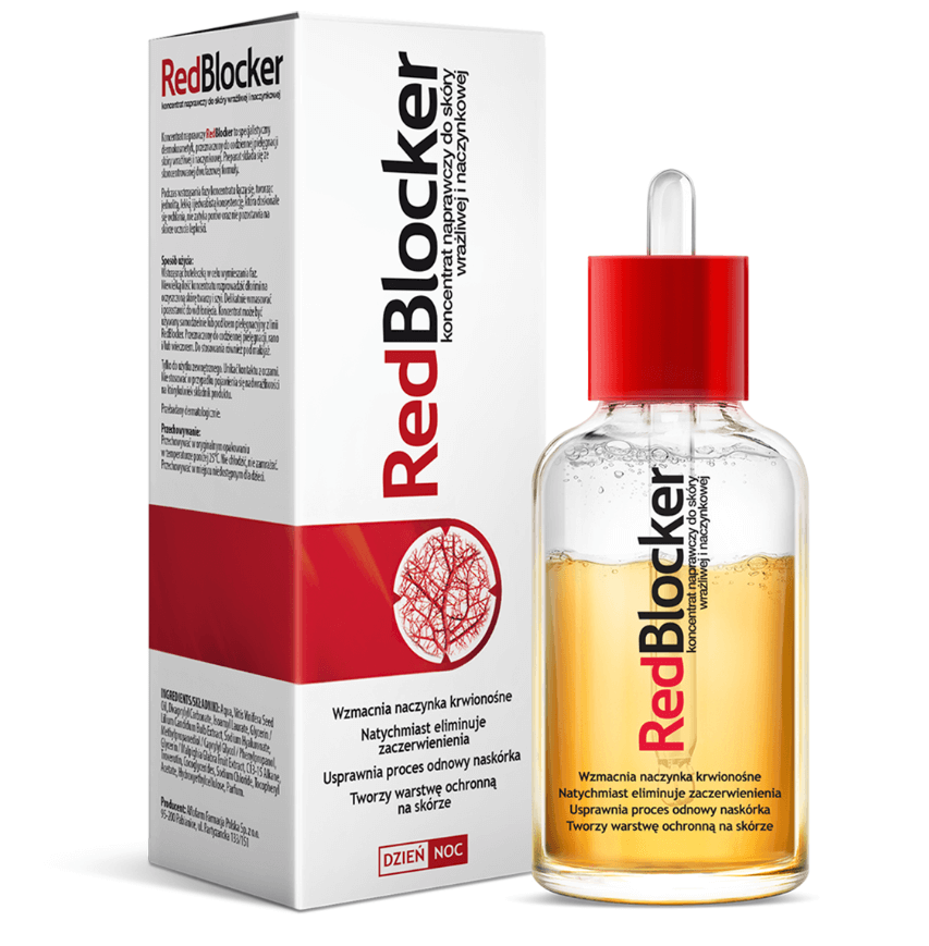 RedBlocker, koncentrat naprawczy do skóry wrażliwej i naczynkowej, 30 ml