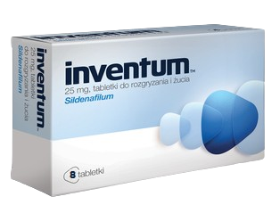Inventum 25 mg, tabletki do rozgryzania i żucia na erekcję, 8 szt.