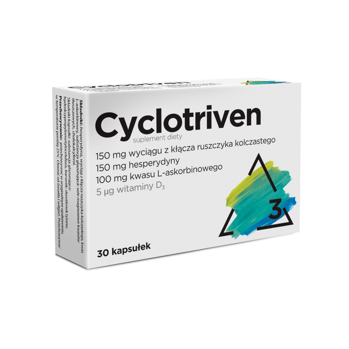 Cyclotriven, kapsułki ze składnikami wspomagającymi prawidłowe krążenie w nogach, 30 szt.