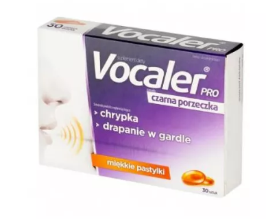Vocaler Pro, 30 pastylek do ssania, czarna porzeczka