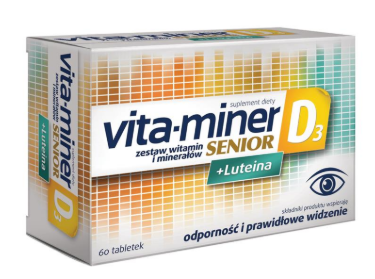 Vita-Miner Senior D3 + Luteina, 60 tabletek