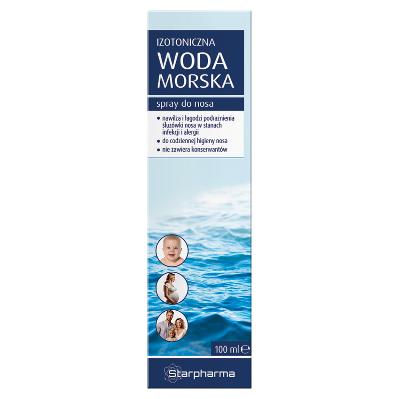 Izotoniczna woda morska, spray do nosa, 100 ml