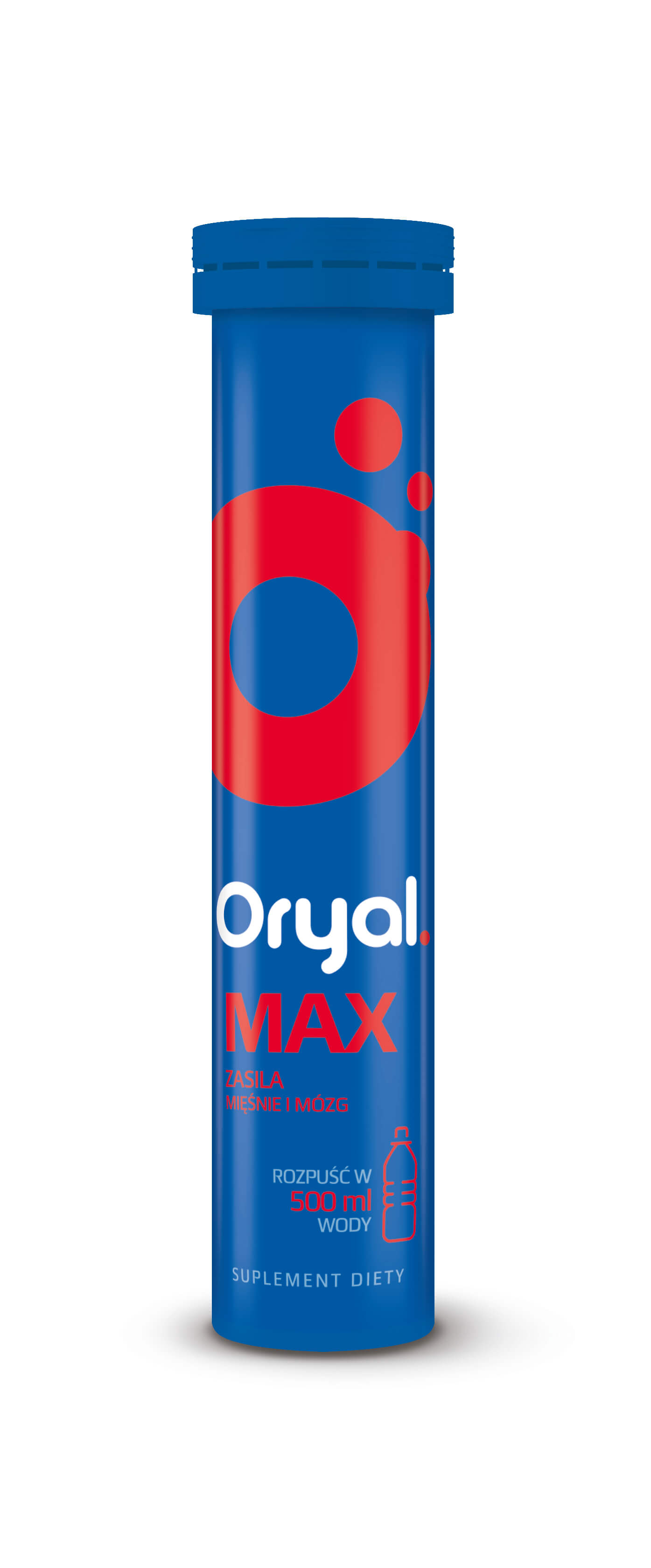 Oryal Max tabletki musujące z elektrolitami o smaku malinowym, 15 szt.