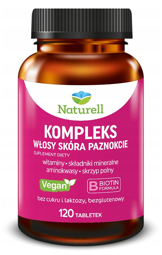 Naturell Kompleks Włosy Skóra Paznokcie, 120 tabletek