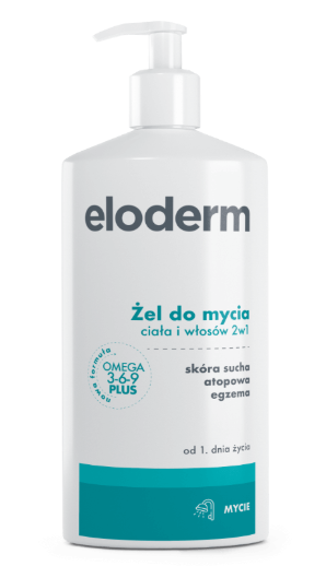 Eloderm, żel do mycia ciała i włosów 2w1,400 ml