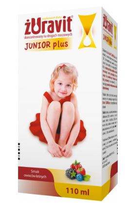 Żuravit Junior Plus,  płyn o smaku owoców leśnych, 110 ml
