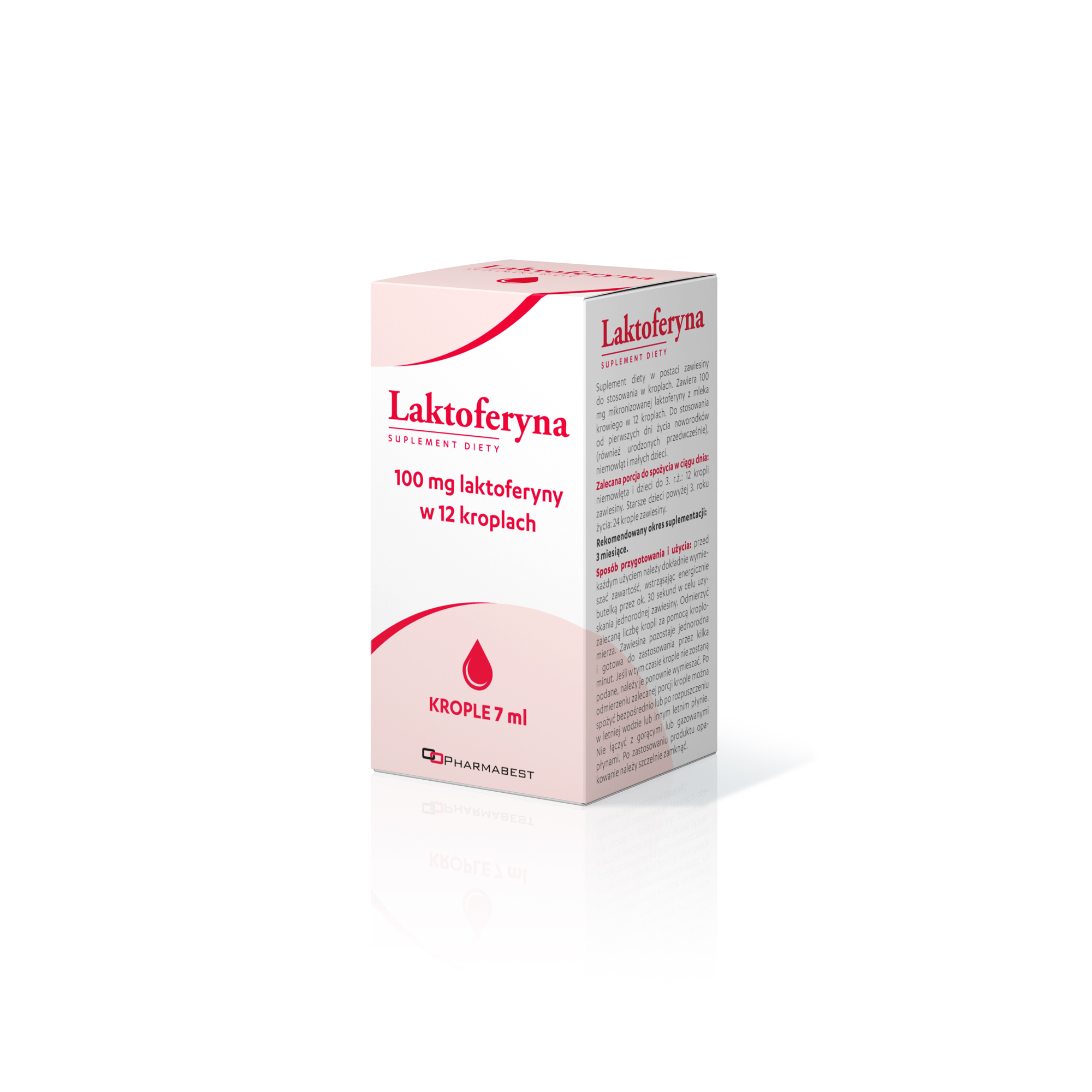 [Delist] Laktoferyna, krople ze składnikami wspomagającymi odporność i niedobory żelaza, butelka 8 ml