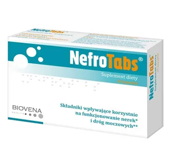 Nefrotabs, kapsułki ze składnikami wspomagającymi funkcjonowanie nerek i układu moczowego, 30 szt.