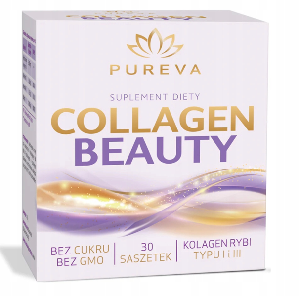 Pureva Collagen Beauty, o smaku gruszki 30 saszetek