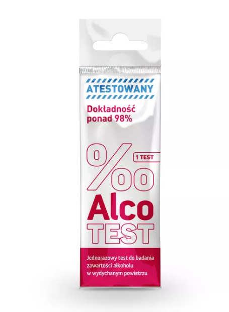 AlcoTest, badanie zawartości alkoholu w wydychanym powietrzu, 1 szt.