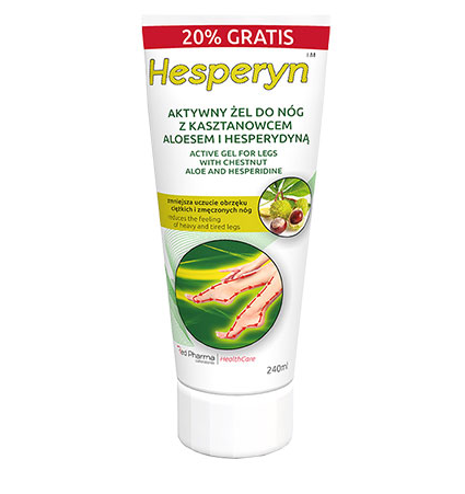 HESPERYN żel aktywny z kasztanowcem, aloesem i hespederyną do nóg, 240 ml