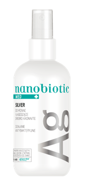 Nanobiotic Silver spray o działaniu antybakteryjnym na skórę i błony śluzowe, 150 ml