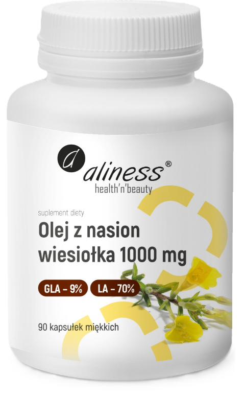 Aliness Olej Z Nasion Wiesiołka 1000 mg, 90 kapsułek
