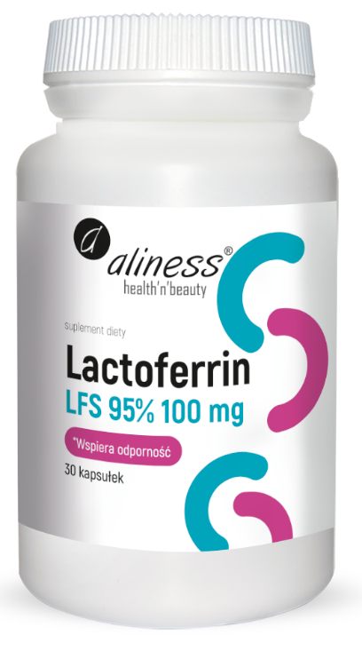 Aliness Lactoferrin LFS 90% 100 mg 30 kapsułek