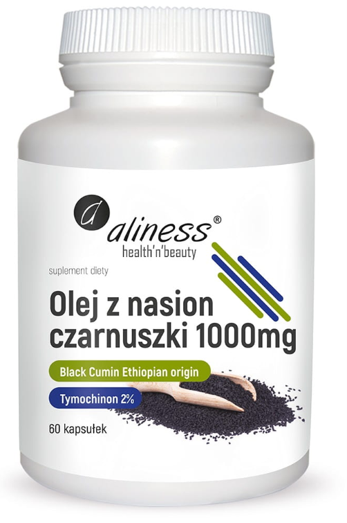 Aliness Olej Z Nasion Czarnuszki 1000 mg 60 kapsułek