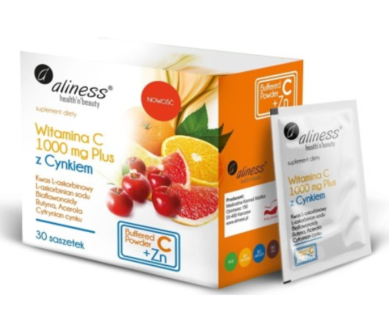 Aliness Witamina C 1000mg Plus+cynk 30 saszetek