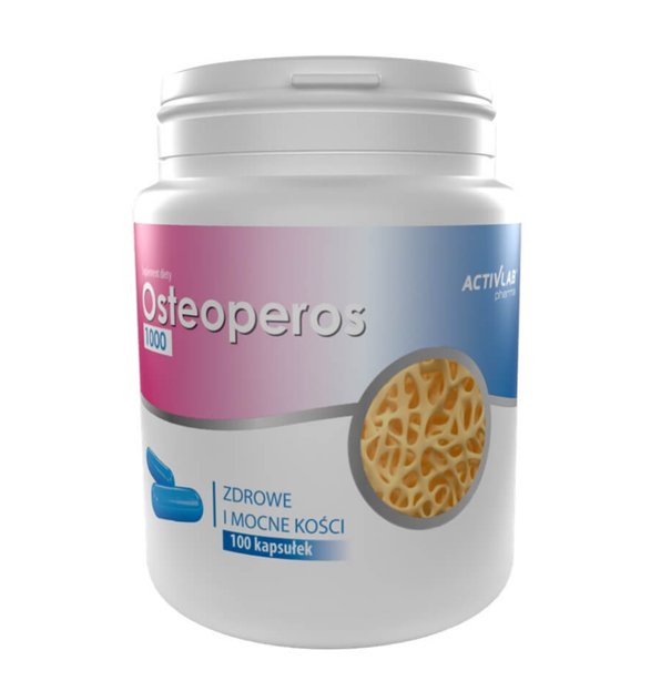 Osteoperos 1000 kapsułki ze składnikami wspomagającymi zdrowi kości, 100 szt.