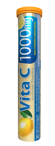 ActivLab Pharma Vita C 1000 mg, smak cytrynowy, 20 tabletek musujących
