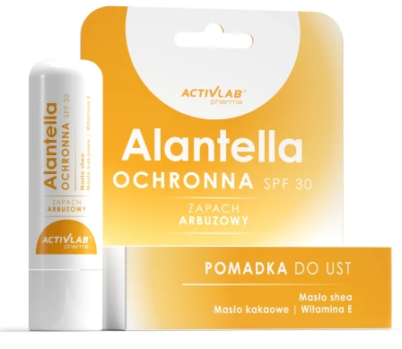 Activlab Pharma Alantella Ochronna, pomadka do ust SPF 30, arbuz, 4,9 g