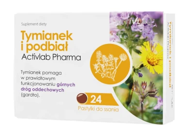 ActivLab Pharma  Tymianek I Podbiał, 24 pastylki do ssania