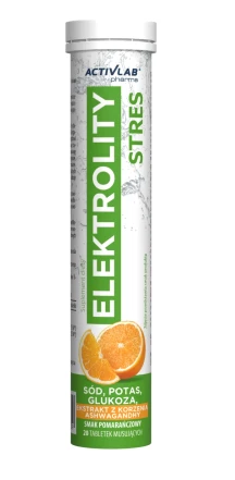 ActivLab elektrolity Stres, tabletki musujące, pomarańczowe, 20 szt.