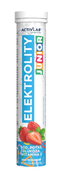 Activlab Elektrolity Junior o smaku truskawkowym, 20 tabletek musujących
