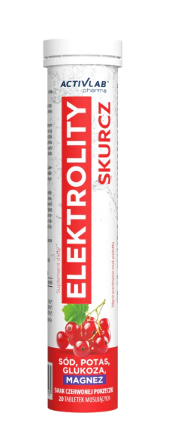 ActivLab Elektrolity Skurcz, o smaku czerwonej porzeczki 20 tabletek musujących