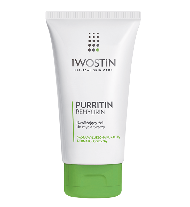 Iwostin Purritin Rehydrin, nawilżający żel do mycia twarzy, 150 ml