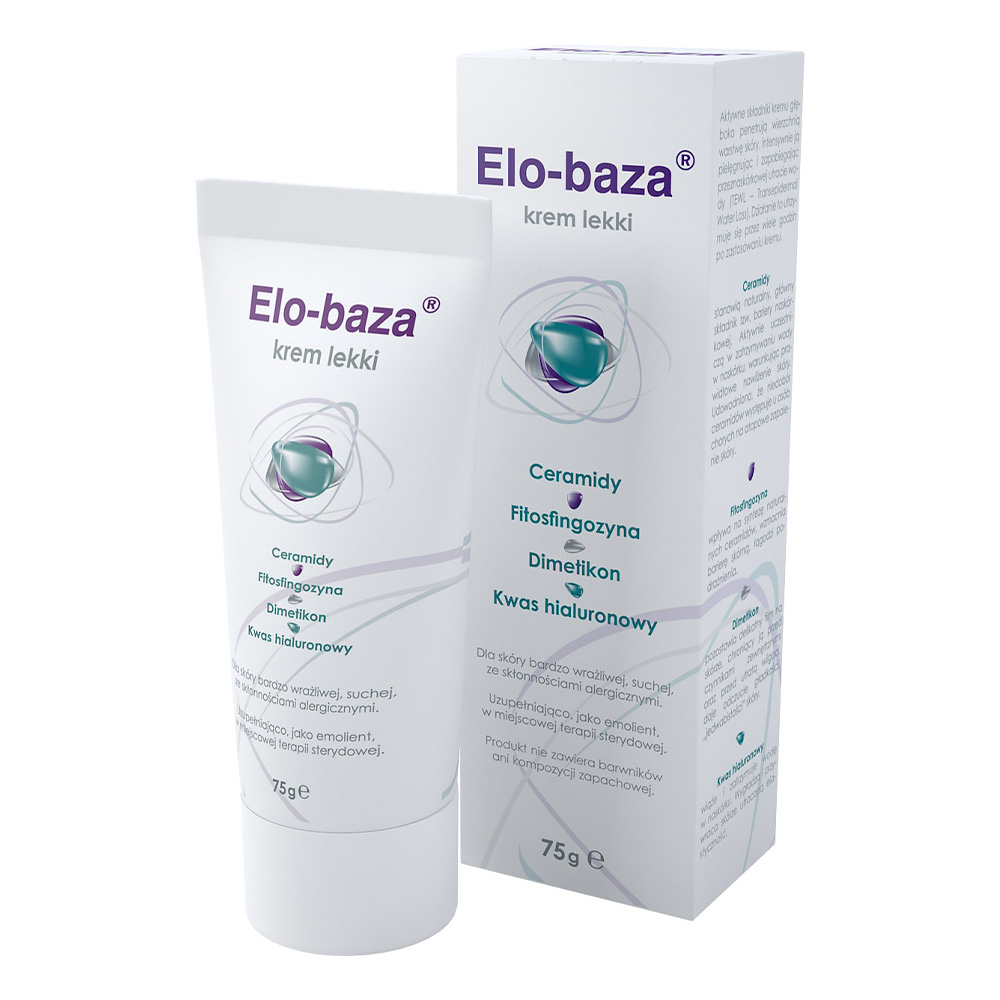 Elo-baza , krem lekki z kwasem hialuronowym, 75 g