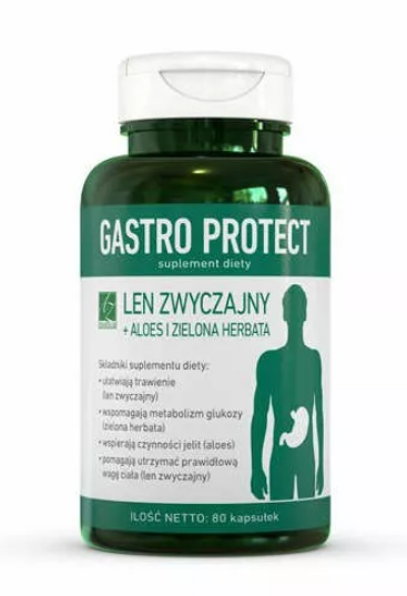 Gastro Protect, kapsułki ze składnikami wspierającymi układ pokarmowy, 80 szt.